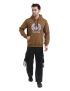 Brown Winged Graphic Hoodie - 