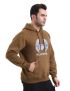 Brown Winged Graphic Hoodie - 