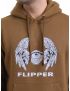 Brown Winged Graphic Hoodie - 