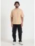 Classic Beige Minimalist T-Shirt for Men