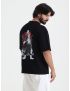 Samurai Skull Graphic T-Shirt for Men